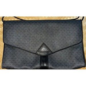 Liz Claiborne Crossbody Bag Black Gray Signature Logo Geo 80’s Vintage Y2K